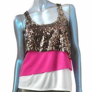 Rock and Republic Sequin Tiered Tank